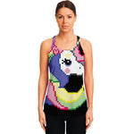 8-Bit Pixel Unicorn Print Women's Racerback Tank Top