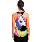 8-Bit Pixel Unicorn Print Women's Racerback Tank Top