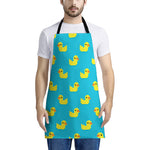 8-Bit Rubber Duck Pattern Print Apron