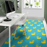 8-Bit Rubber Duck Pattern Print Area Rug