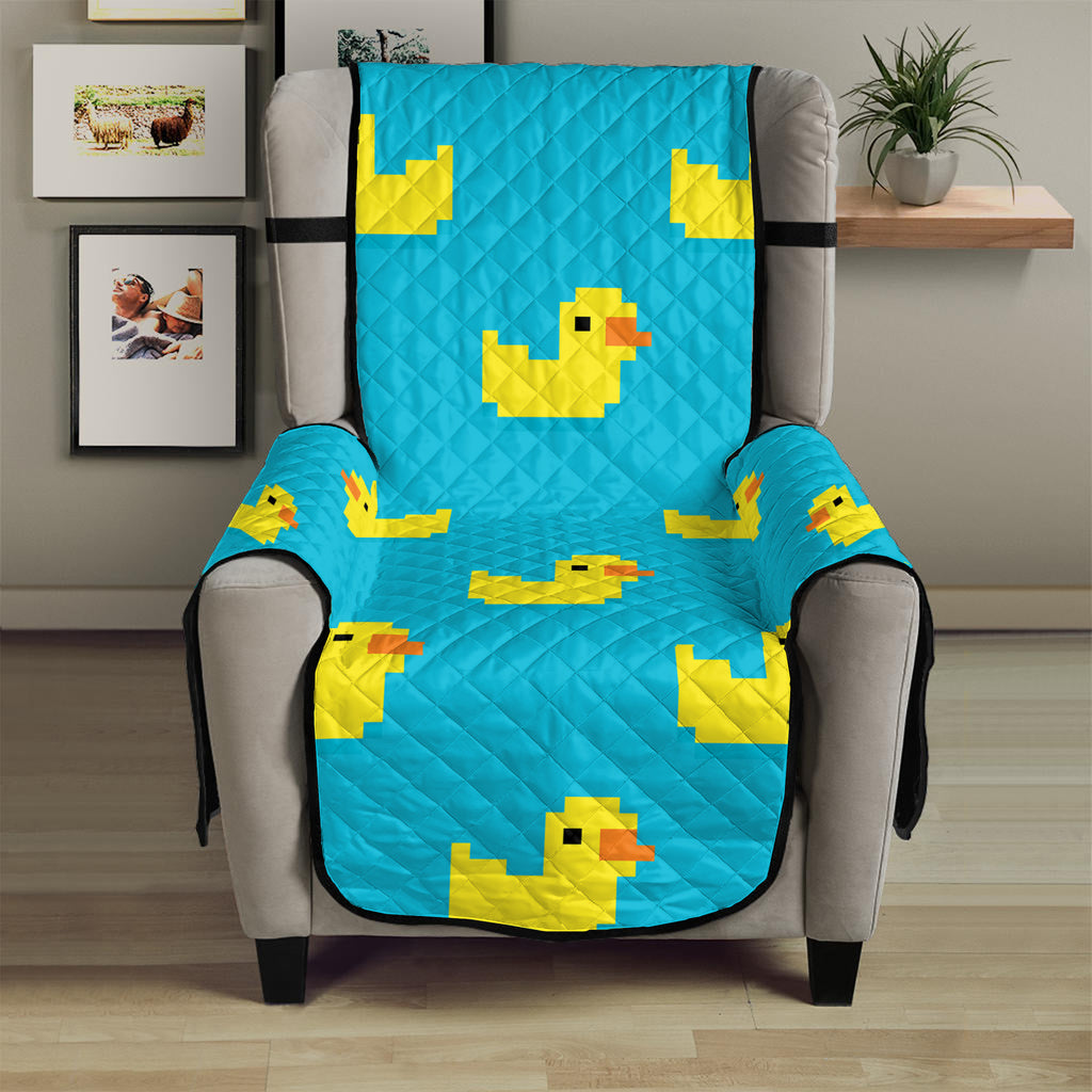 8-Bit Rubber Duck Pattern Print Armchair Protector