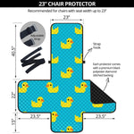 8-Bit Rubber Duck Pattern Print Armchair Protector