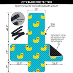 8-Bit Rubber Duck Pattern Print Armchair Protector