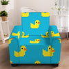 8-Bit Rubber Duck Pattern Print Armchair Slipcover