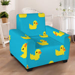 8-Bit Rubber Duck Pattern Print Armchair Slipcover