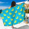 8-Bit Rubber Duck Pattern Print Beach Sarong Wrap