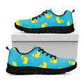 8-Bit Rubber Duck Pattern Print Black Running Shoes