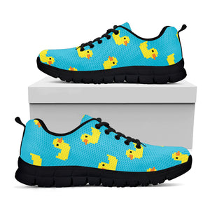 8-Bit Rubber Duck Pattern Print Black Sneakers