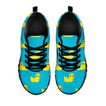 8-Bit Rubber Duck Pattern Print Black Sneakers