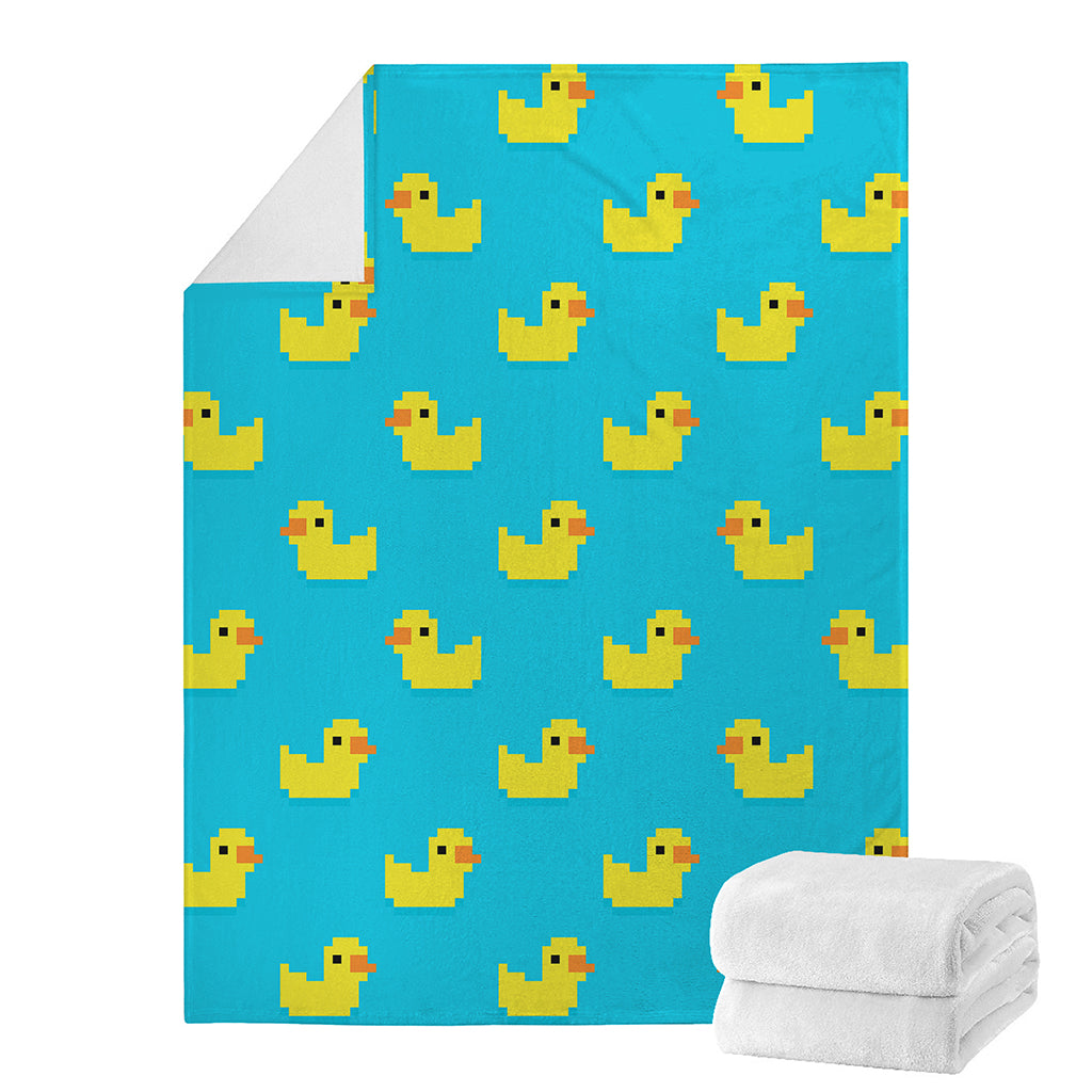 8-Bit Rubber Duck Pattern Print Blanket