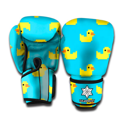 8-Bit Rubber Duck Pattern Print Boxing Gloves