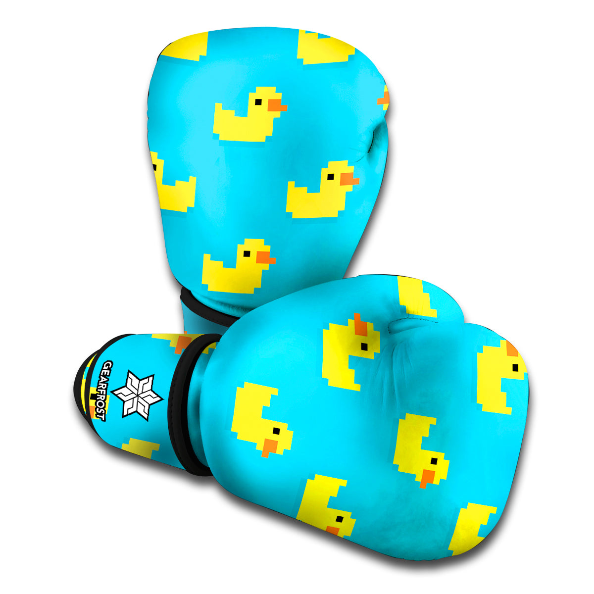 8-Bit Rubber Duck Pattern Print Boxing Gloves