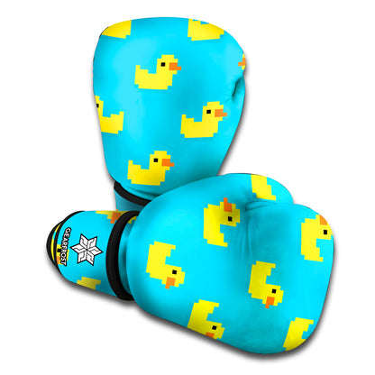 8-Bit Rubber Duck Pattern Print Boxing Gloves