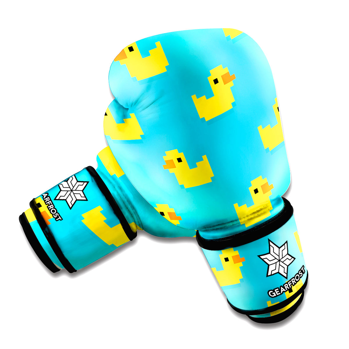 8-Bit Rubber Duck Pattern Print Boxing Gloves