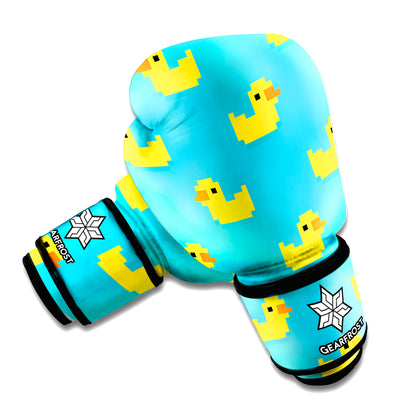 8-Bit Rubber Duck Pattern Print Boxing Gloves