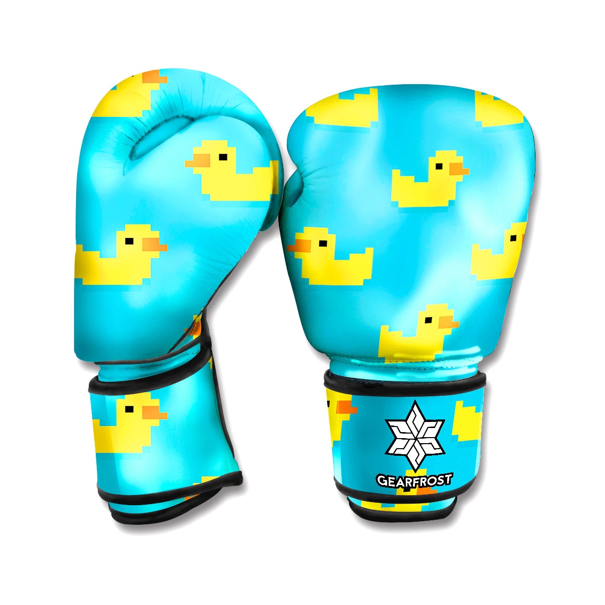 8-Bit Rubber Duck Pattern Print Boxing Gloves