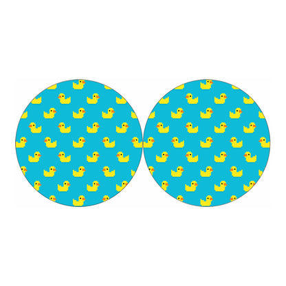 8-Bit Rubber Duck Pattern Print Car Coasters