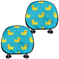 8-Bit Rubber Duck Pattern Print Car Headrest Covers
