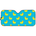 8-Bit Rubber Duck Pattern Print Car Sun Shade