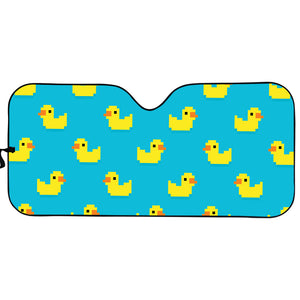 8-Bit Rubber Duck Pattern Print Car Sun Shade