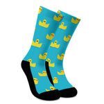 8-Bit Rubber Duck Pattern Print Crew Socks