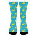 8-Bit Rubber Duck Pattern Print Crew Socks