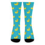 8-Bit Rubber Duck Pattern Print Crew Socks