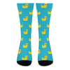 8-Bit Rubber Duck Pattern Print Crew Socks