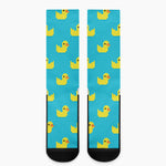 8-Bit Rubber Duck Pattern Print Crew Socks