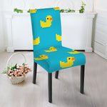8-Bit Rubber Duck Pattern Print Dining Chair Slipcover