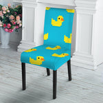 8-Bit Rubber Duck Pattern Print Dining Chair Slipcover