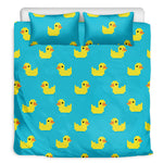 8-Bit Rubber Duck Pattern Print Duvet Cover Bedding Set