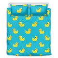 8-Bit Rubber Duck Pattern Print Duvet Cover Bedding Set