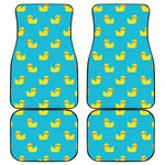 8-Bit Rubber Duck Pattern Print Front and Back Car Floor Mats