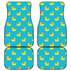 8-Bit Rubber Duck Pattern Print Front and Back Car Floor Mats