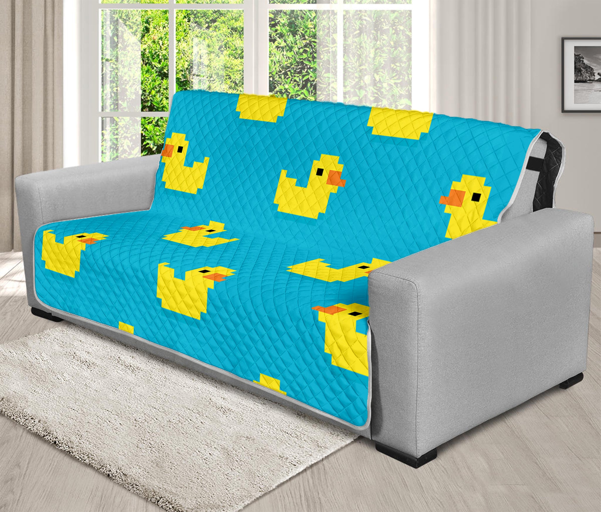 8-Bit Rubber Duck Pattern Print Futon Protector