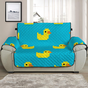 8-Bit Rubber Duck Pattern Print Half Sofa Protector