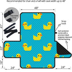 8-Bit Rubber Duck Pattern Print Half Sofa Protector