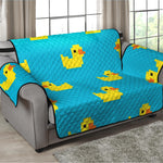 8-Bit Rubber Duck Pattern Print Loveseat Protector