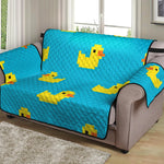 8-Bit Rubber Duck Pattern Print Loveseat Protector