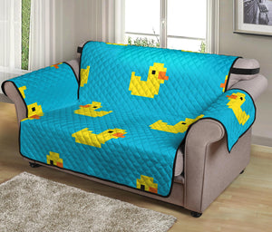 8-Bit Rubber Duck Pattern Print Loveseat Protector