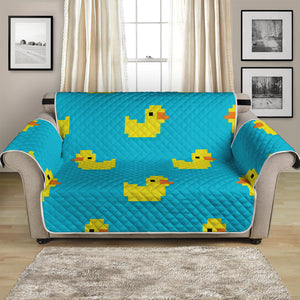 8-Bit Rubber Duck Pattern Print Loveseat Protector