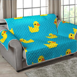 8-Bit Rubber Duck Pattern Print Loveseat Protector