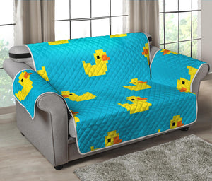 8-Bit Rubber Duck Pattern Print Loveseat Protector