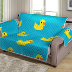 8-Bit Rubber Duck Pattern Print Loveseat Protector