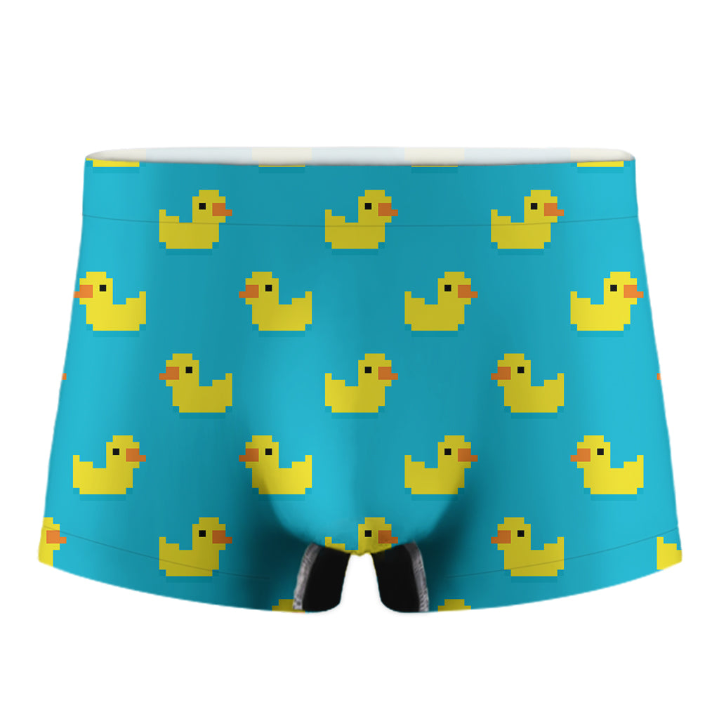 8-Bit Rubber Duck Pattern Print Men's Boxer Briefs