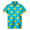 8-Bit Rubber Duck Pattern Print Men's Short Sleeve Shirt