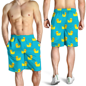 8-Bit Rubber Duck Pattern Print Men's Shorts