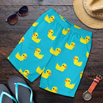 8-Bit Rubber Duck Pattern Print Men's Shorts