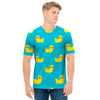 8-Bit Rubber Duck Pattern Print Men's T-Shirt